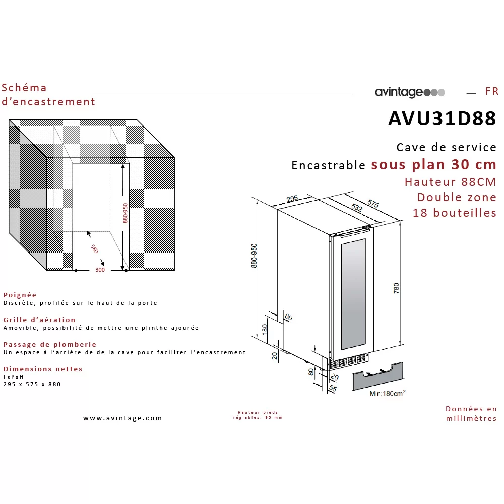 Винный холодильник Avintage AVU31D88 фото №4