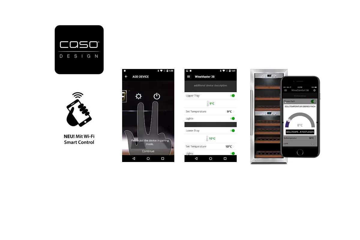 Винный холодильник CASO WineComfort 1800 Smart фото №2