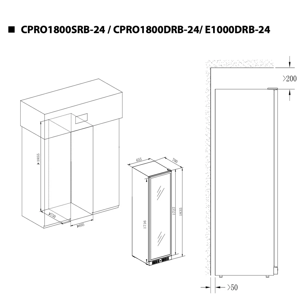 Винный шкаф Temptech CPRO1800SRB-24 фото №8