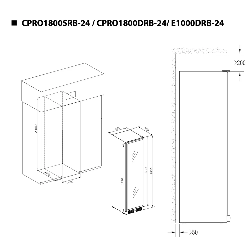 Винный шкаф Temptech E1000DRB-24 фото №7