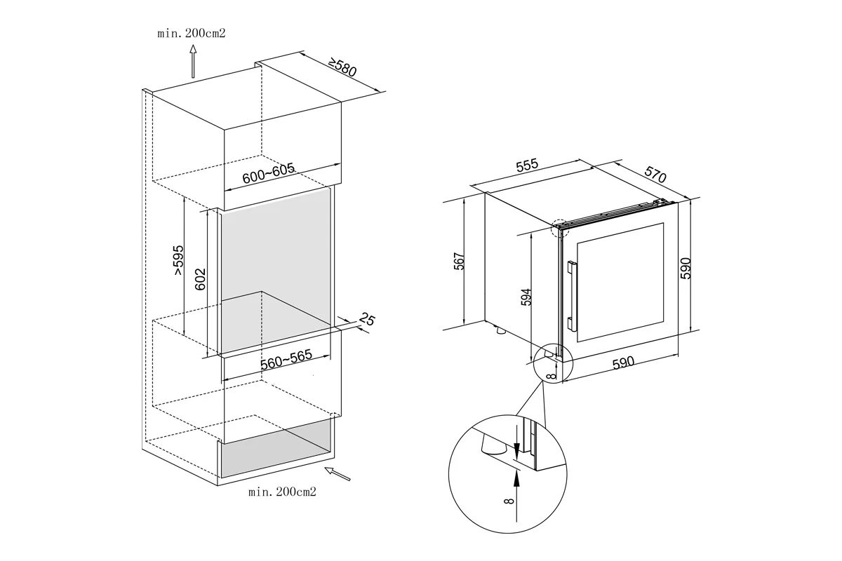 Винный шкаф Temptech OBI 60 SS фото №4