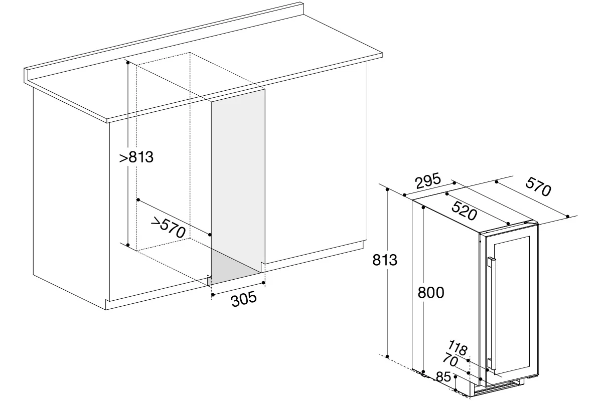 Винный шкаф Temptech OBIU 30 DW фото №4