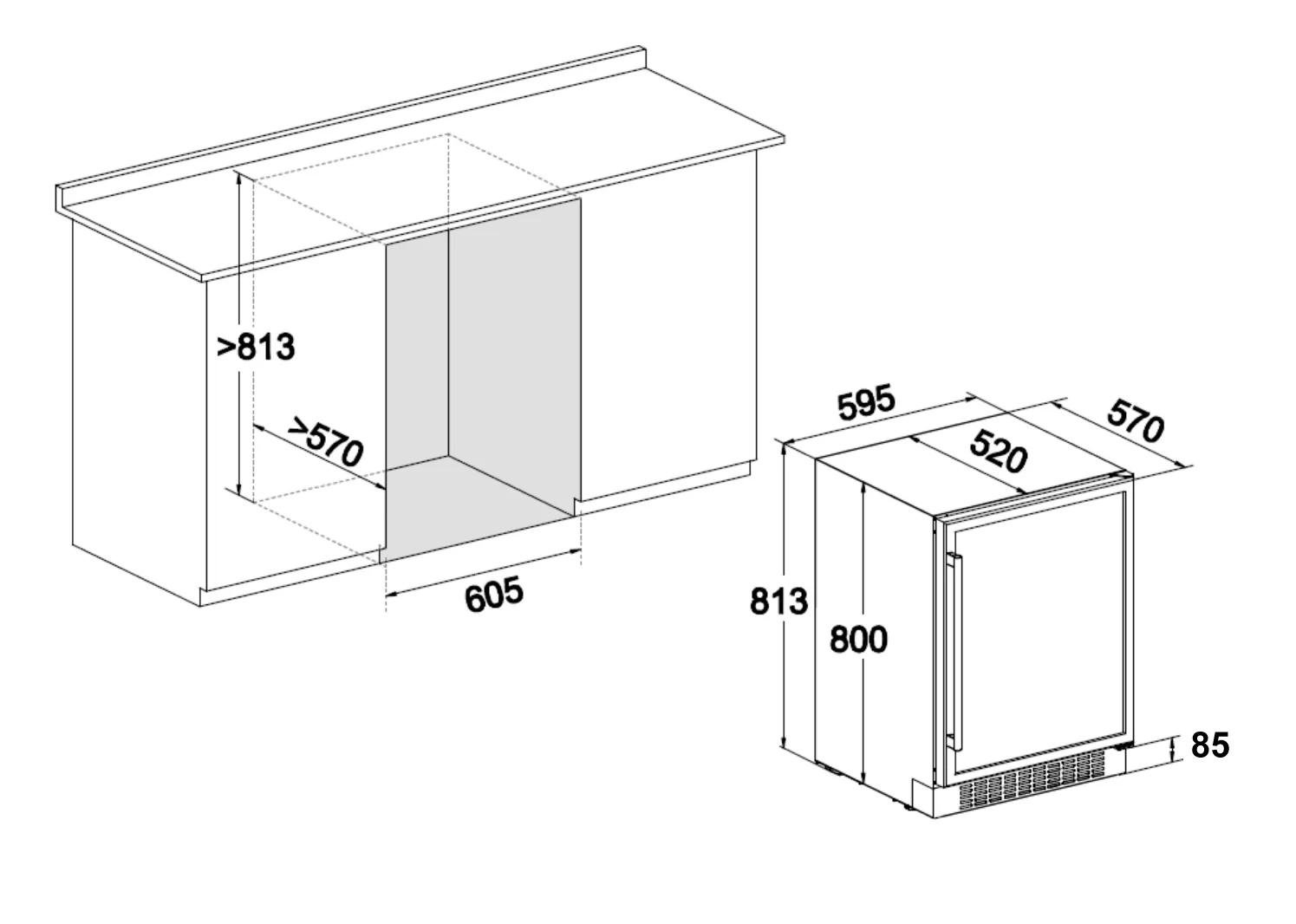 Винный шкаф Temptech OBIU 60 DW фото №3