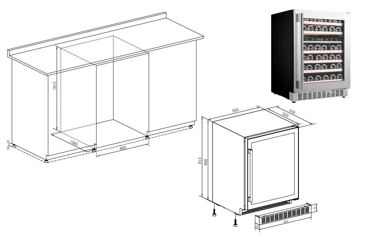 Винный шкаф Temptech OX60DX фото №7