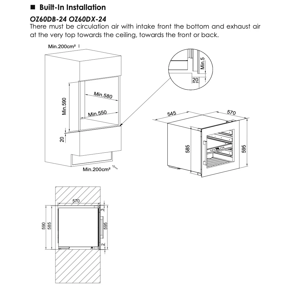 Винный шкаф Temptech OZ60DX-24 фото №5