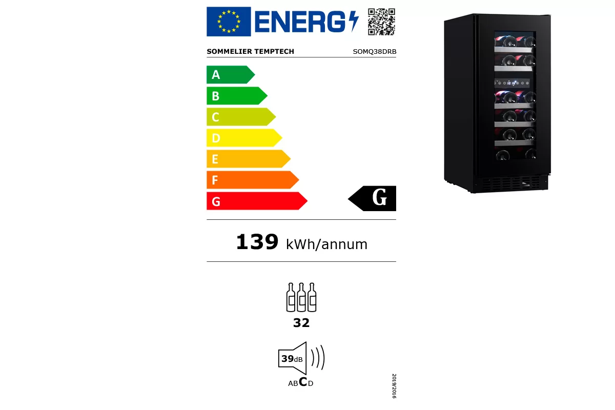 Винный шкаф Temptech SOMQ38DRB фото №8