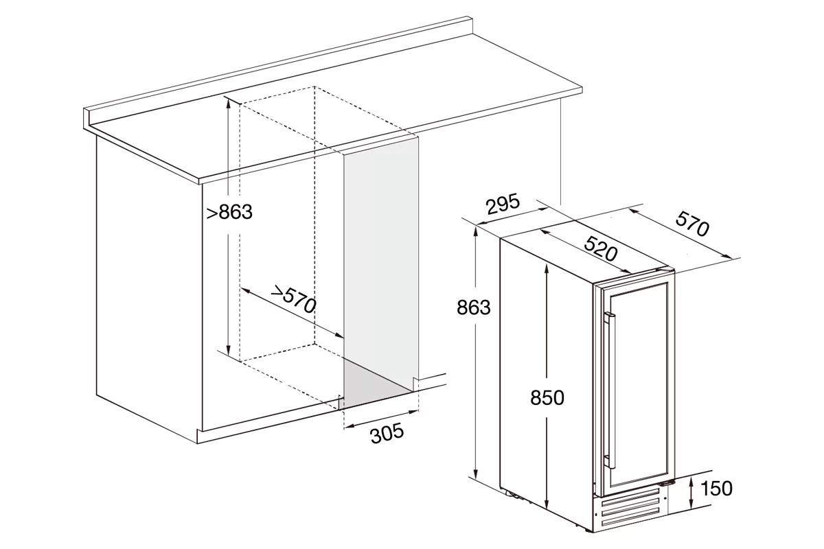 Винный шкаф Temptech VWC300SS фото №3