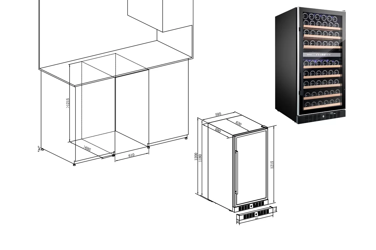 Винный шкаф Temptech WP120DCB фото №9