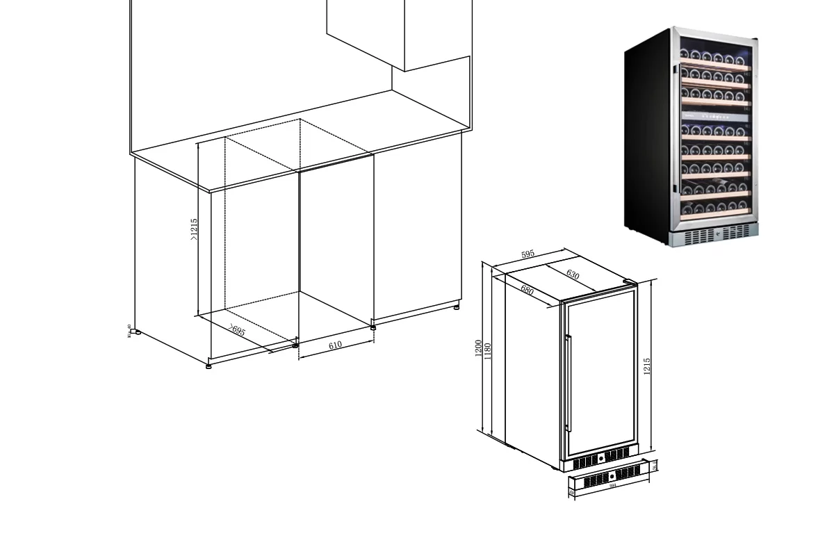 Винный шкаф Temptech WP120DCS фото №7