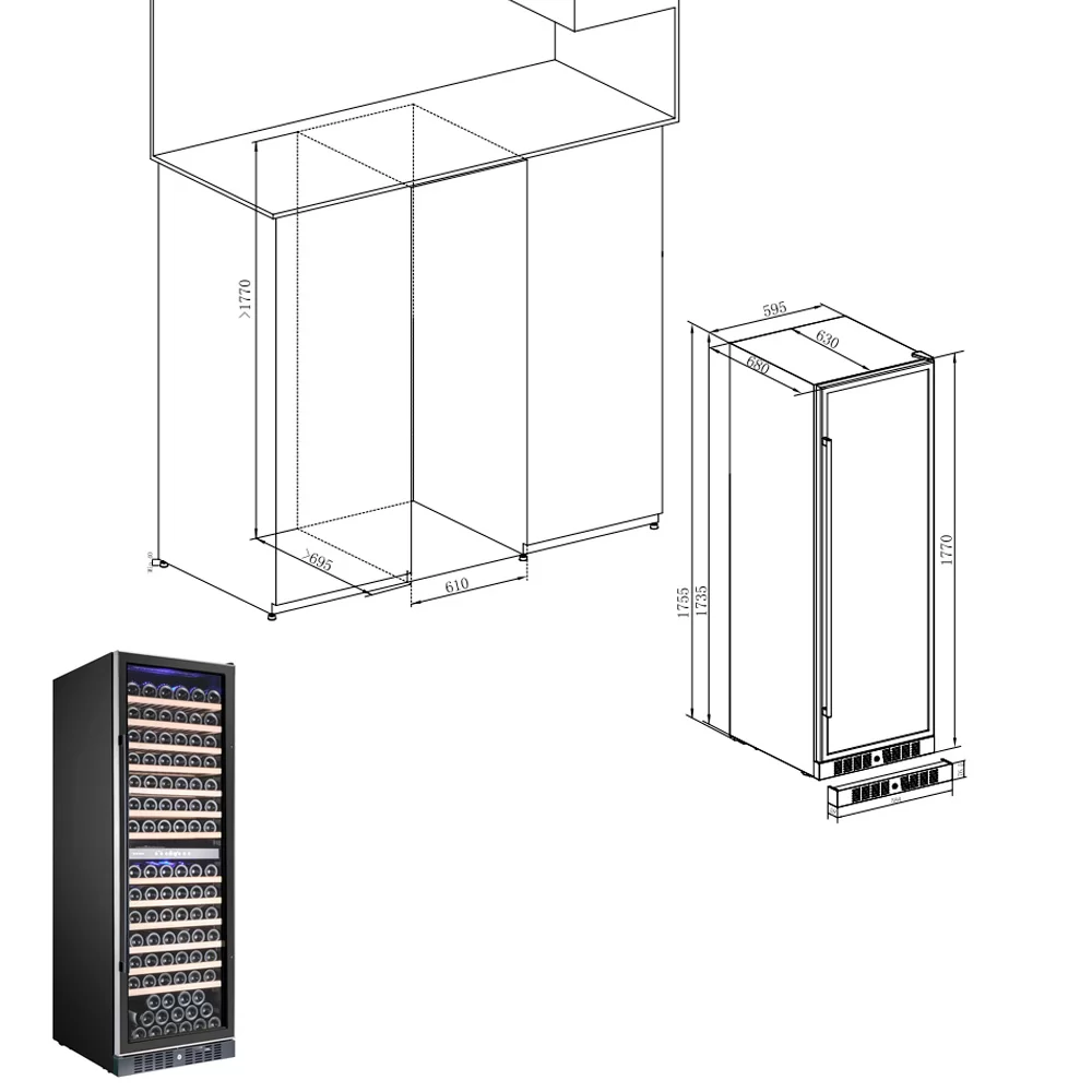 Винный шкаф Temptech WP180DCB фото №5