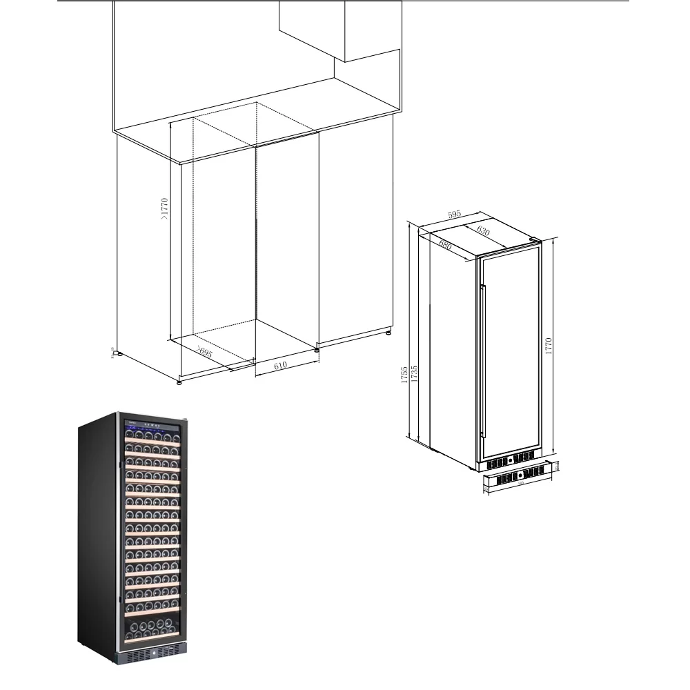 Винный шкаф Temptech WP180SCB фото №6