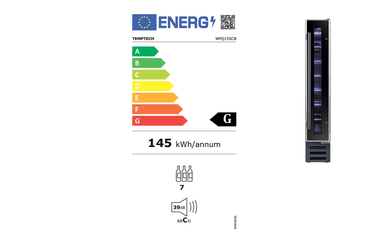 Винный шкаф Temptech WPQ15SCB фото №9