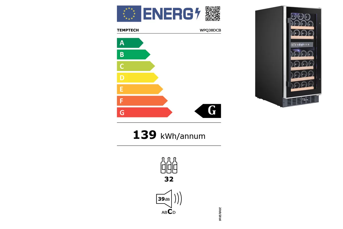 Винный шкаф Temptech WPQ38DCB фото №9