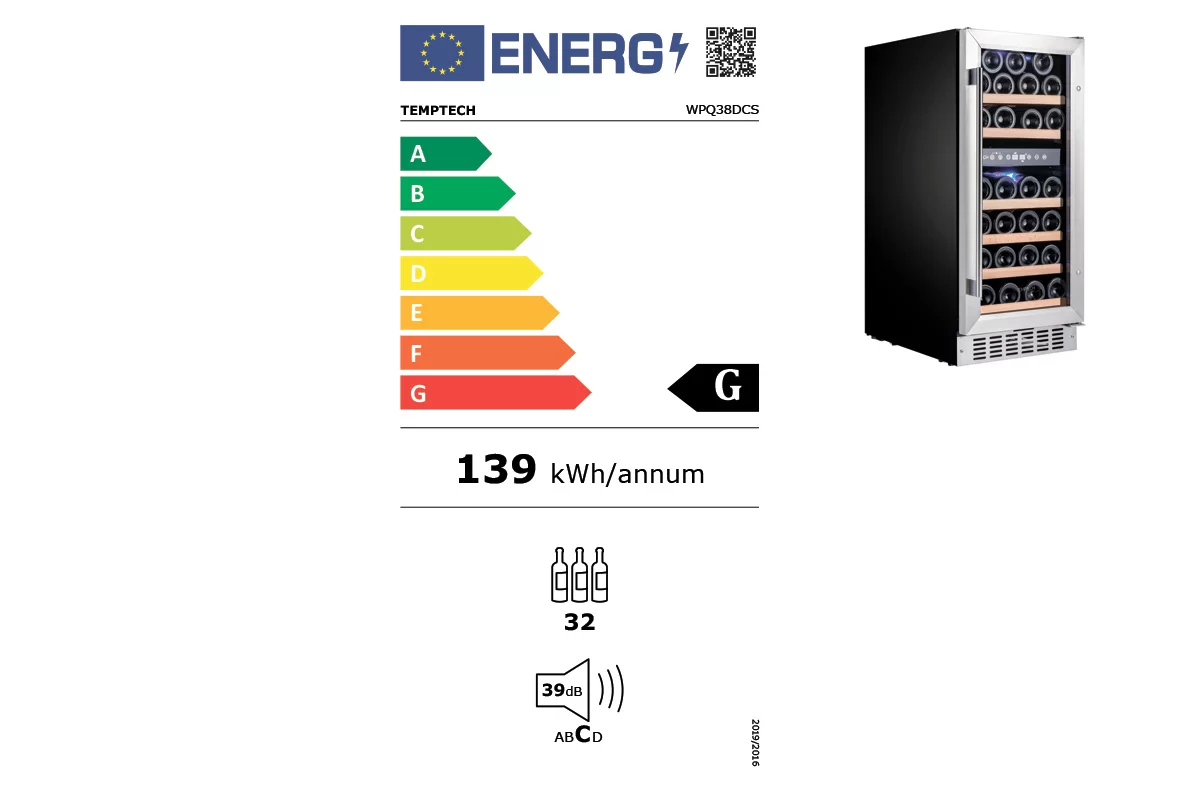 Винный шкаф Temptech WPQ38DCS фото №8