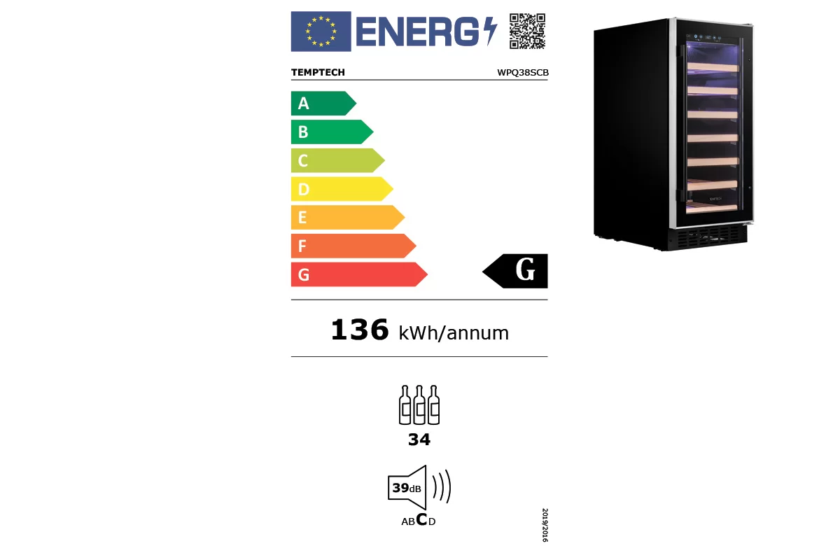 Винный шкаф Temptech WPQ38SCB фото №10