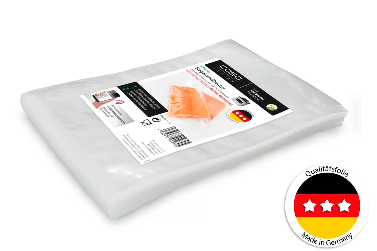 Пакеты для камерного вакуумного упаковщика CASO 3 Sterme 15*20 фото №1