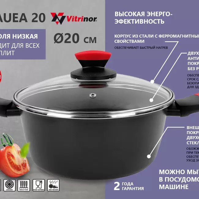 Купить Кастрюля низкая Vitrinor Kilauea 20